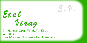 etel virag business card